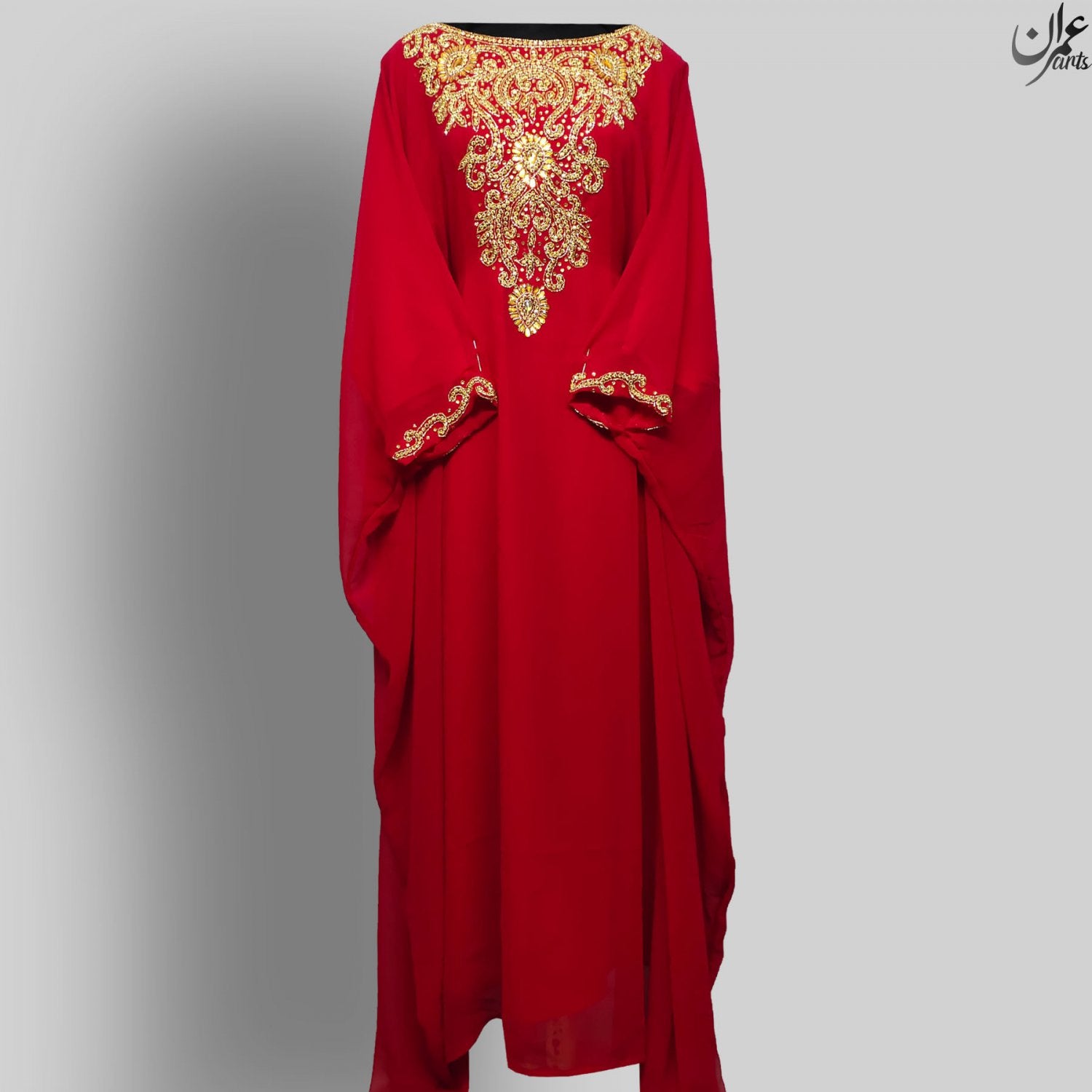 ImranArts Red Morroco Farasha Abaya