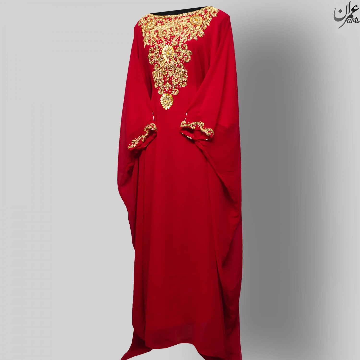 ImranArts Red Morroco Farasha Abaya