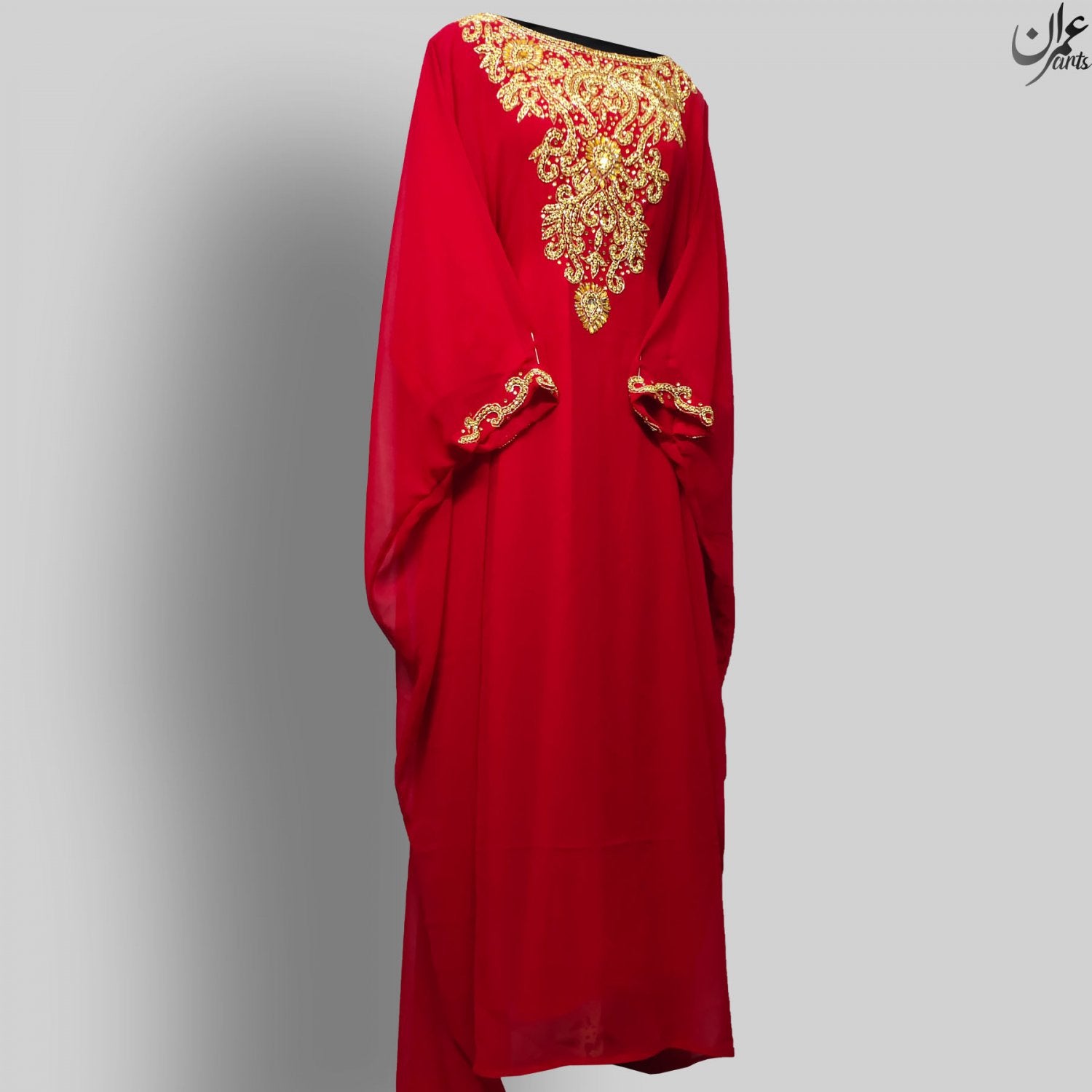 ImranArts Red Morroco Farasha Abaya