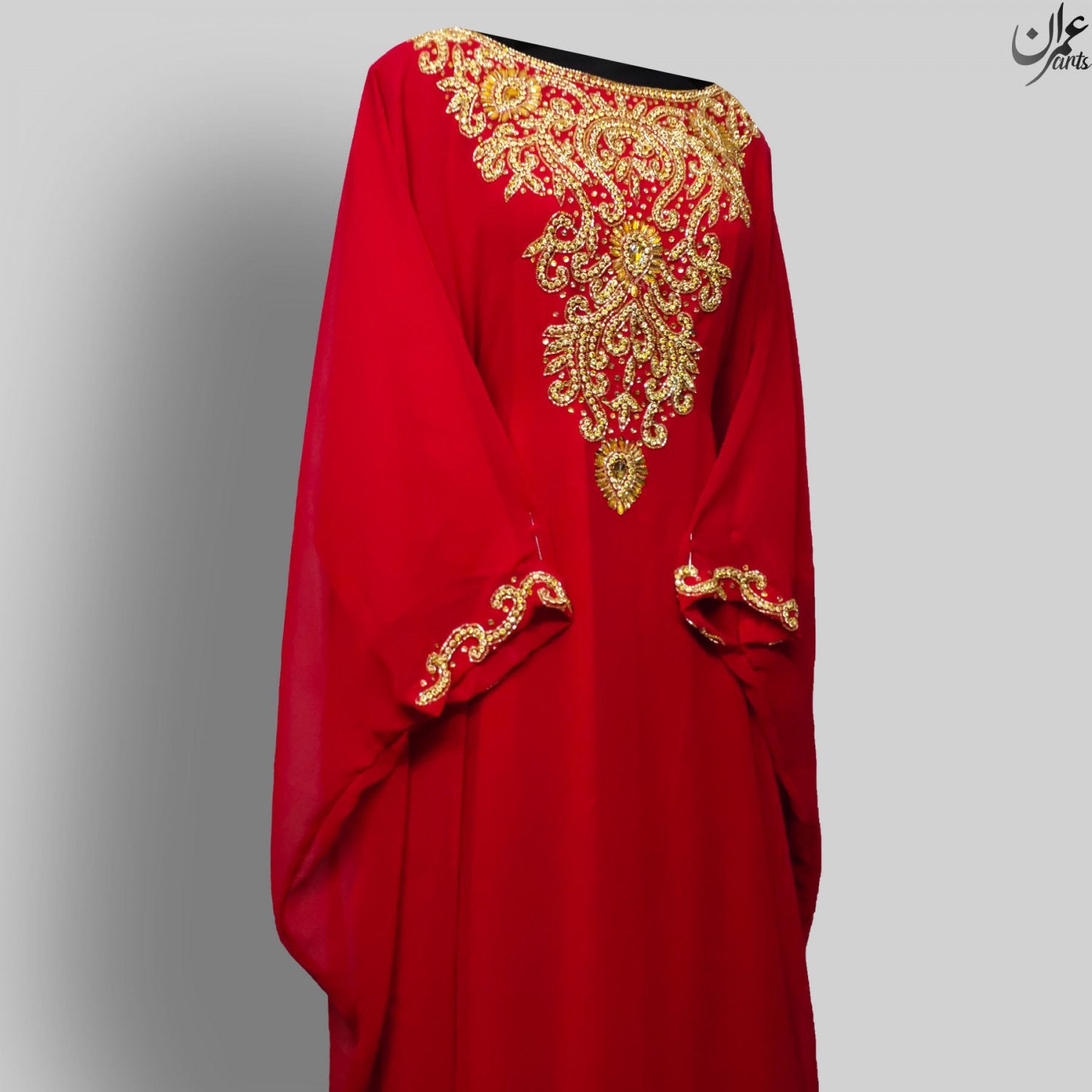 ImranArts Red Morroco Farasha Abaya
